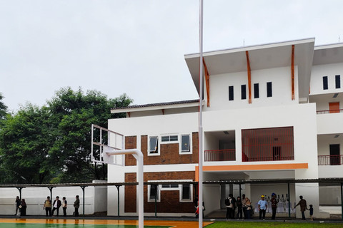 Suasana bangunan Sekolah Rakyat di kawasan Sentra Handayani Jakarta pada Minggu (29/6/2025). Foto: Luthfi Humam/kumparan