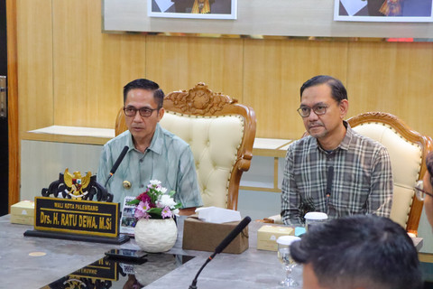 Wali Kota Palembang, Ratu Dewa, saat audiensi bersama PT Bergaya Creative Group, pada Kamis, 26 Juni 2025./ist.