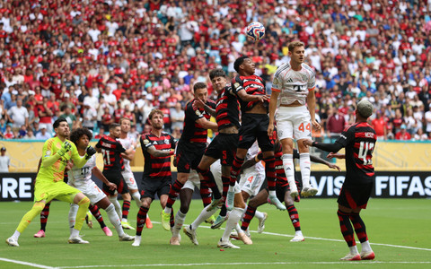Flamengo vs Bayern Muenchen dalam 16 besar Piala Dunia Antarklub 2025 di Hard Rock Stadium, Miami Gardens, Florida, AS, pada Senin (30/6) dini hari WIB. Foto: REUTERS/Amanda Perobelli
