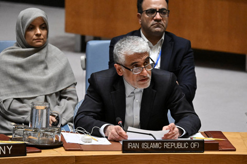 Dubes Iran untuk PBB, Amir Saeid Iravani. Foto: ANGELA WEISS / AFP