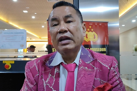 Pengacara Hotman Paris di Mabes Polri, Jakarta, Senin (30/6/2025). Foto: Aprilandika Pratama/kumparan