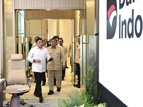 Presiden Prabowo Subianto meresmikan Wisma Danantara Indonesia di Jalan Jenderal Gatot Subroto, Jakarta, Senin (30/6/2025). Foto: Kris - Biro Pers Sekretariat Presiden