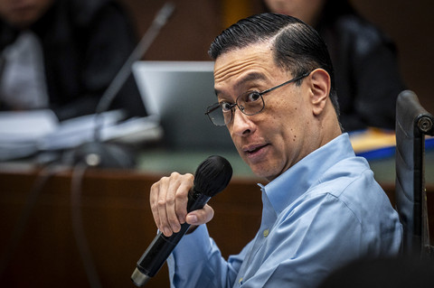 Terdakwa kasus dugaan korupsi impor gula Thomas Trikasih Lembong atau Tom Lembong menjawab pertanyaan Jaksa Penuntut Umum (JPU) saat sidang lanjutan di Pengadilan Tipikor, Jakarta, Senin (30/6/2025). Foto: Bayu Pratama S/ANTARA FOTO