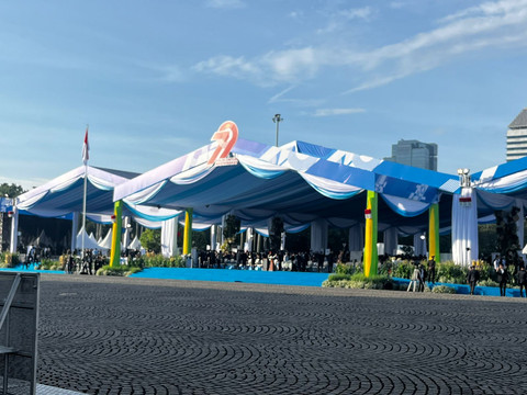 Suasana HUT ke 79 Bhayangkara di Silang Monas, Jakarta Pusat, Selasa (1/7). Foto: Rayyan Farhansyah/kumparan