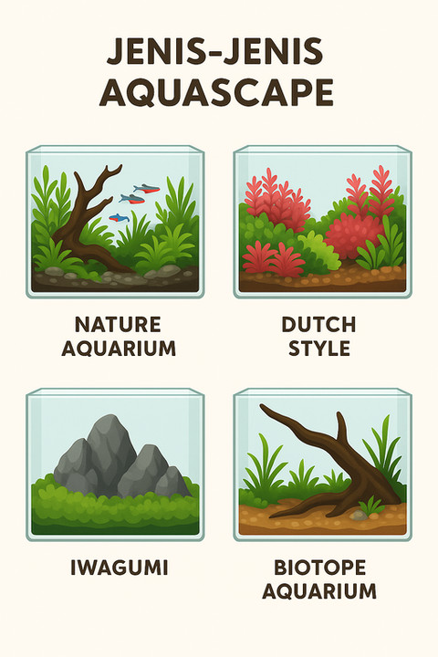 Ilustrasi Jenis-Jenis Aquascape