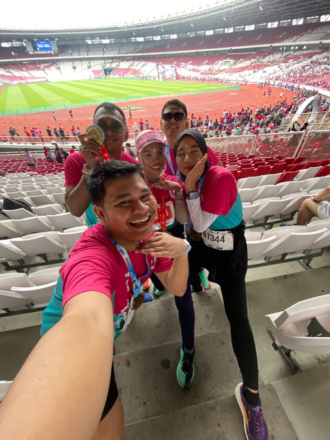 Keseruan teman kumparan Lari di BTN Jakim 2025 pada Minggu (29/6). Foto: kumparan/Gufran Kurniawan
