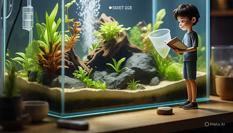 Ilustrasi Cara Buat Aquascape untuk Pemula 