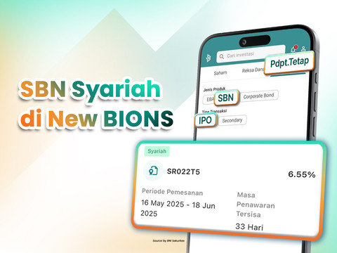 SBN Syariah yang bisa diakses di New BIONS by BNI Sekuritas. Foto: Dok. BNI