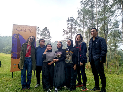 Voice of Baceprot dalam konferensi pers Forestra 2025, Orchid Forest, Cikole, Lembang, Bandung, Rabu (2/7/2025). Foto: Giovanni/kumparan