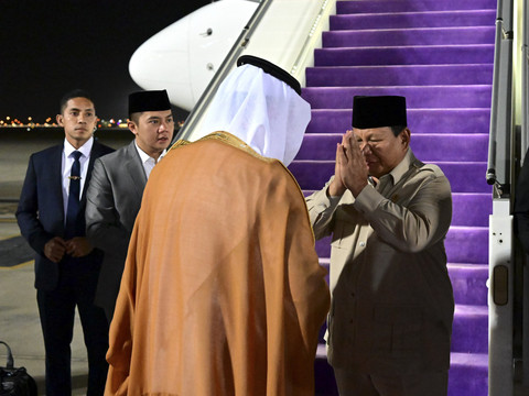 Presiden Republik Indonesia, Prabowo Subianto, mengakhiri kunjungan kenegaraannya di Kerajaan Arab Saudi dan bertolak meninggalkan Jeddah, Kamis (3/7/2025). Foto: Dok. Kris - Biro Pers Sekretariat Presiden
