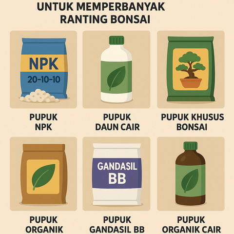 Ilustrasi Cara Memperbanyak Ranting Bonsai