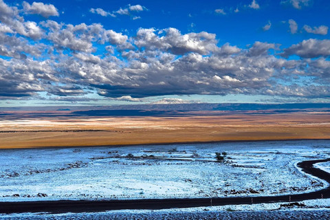 Pemandangan salju menyelimuti Gurun Atacama di Chili. Foto: ALMA/ESO/NOAJ/NRAO/M. Aguirre/S. Donaire