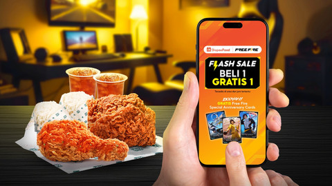 Kolaborasi UNO Chicken by Hangry meramaikan anniversary ke-8 Free Fire. Foto: Istimewa