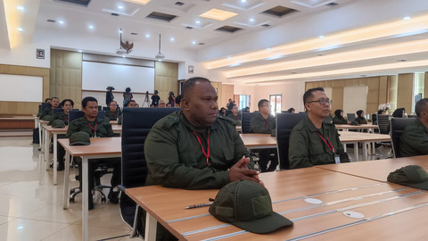 Samuel Franklin Yawan (45) Kepala Sekolah Rakyat Kab. Biak Numfor, saat penutupan retreat tahap II Kepala Sekolah Rakyat, di Jaksel, Sabtu (5/7). Foto: Thomas Bosco/kumparan