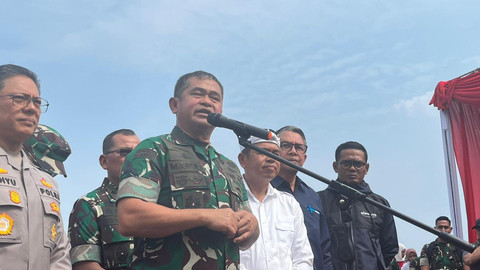 Peresmian gudang pangan yang dibangun Persada Akmil 92 oleh KSAD Jenderal TNI Maruli Simanjuntak di kawasan Gunung Hejo, Purwakarta, Jawa Barat, Sabtu (5/7/2025).  Foto: Nasywa Athifah/kumparan