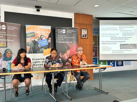 Konferensi Pers Laporan State of World Population UNFPA 2025 di Kantor PBB, Jakarta Pusat, Kamis (3/7/2025). Foto: Judith Aura/kumparan