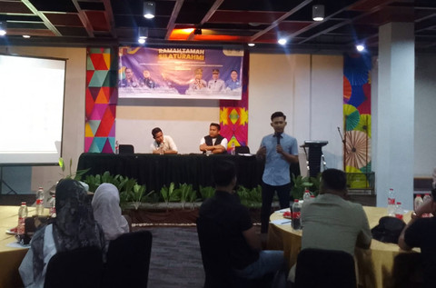 Ramah tamah dan silaturahmi Pengurus DPC Gekrafs Banyuasin 2025-2028, di Ridz Hotel KM 11 Palembang. (ist)
