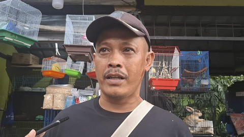 Asep (42), pembeli di Pasar Hewan Barito, Kebayoran Baru, Jakarta Selatan, Senin (7/7/2025). Foto: Nasywa Athifah/kumparan