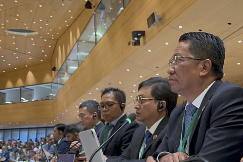 Menteri Hukum Republik Indonesia, Supratman Andi Agtas saat Sidang Umum ke-66 World Intellectual Property Organization (WIPO) di Jenewa, Swiss, Selasa (8/7/2025). Foto: Dok. Istimewa
