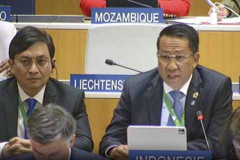 Menteri Hukum Republik Indonesia, Supratman Andi Agtas saat Sidang Umum ke-66 World Intellectual Property Organization (WIPO) di Jenewa, Swiss, Selasa (8/7/2025). Foto: Dok. Istimewa