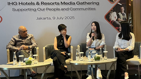Co-Founder Saab Shares, Sabrina Bensawan, dalam acara IHG Hotels & Resorts Media Gathering Supporting Our People and Communities yang digelar di Jakarta pada Rabu (9/7/2025). Foto: Gitario Vista Inasis/kumparan