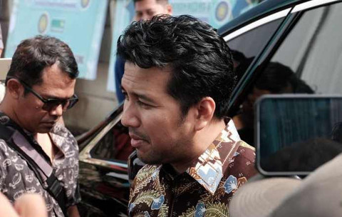 Wakil Gubernur Jatim, Emil Elestianto Dardak, saat menjabarkan proyek pembangunan SRRL di sela-sela kegiatan peresmian gedung RS Assakinah Medika Sidoarjo, Selasa (8/7/2025). ANTARA/Fahmi Alfian