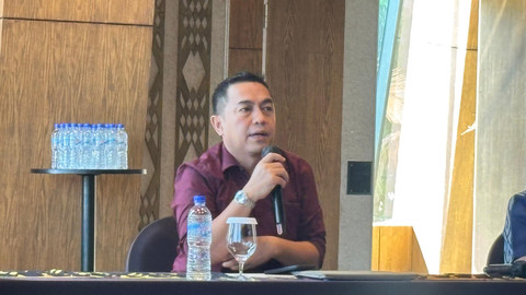 Plt Direktur Pelaksana Pengembangan Bisnis LPEI Maqin Noorhadi di Ballroom Hotel Meruorah Labuan Bajo, Kamis (10/7). Foto: Ave Airiza Gunanto/kumparan