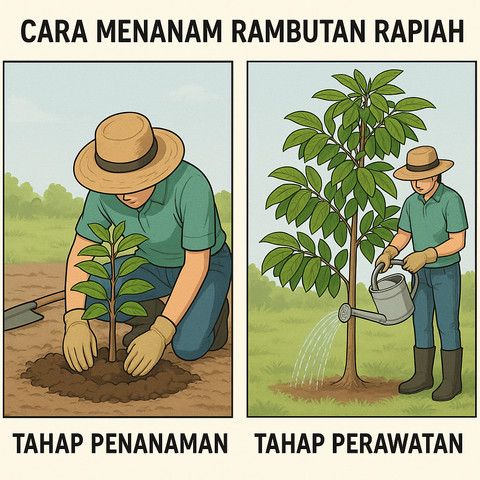 Ilustrasi Ciri Daun Rambutan Rapiah