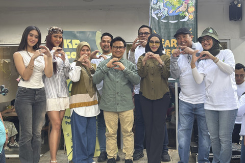 Ketua Umum PKB, Muhaimin Iskandar di acara launching komunitas EcoGen PKB di Blok M, Jakarta, Sabtu (12/7/2025). Foto: Abid Raihan/kumparan