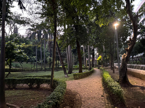 Suasana Taman Leuser di Jakarta Selatan pada Sabtu (12/7). Foto: Abid Raihan/kumparan