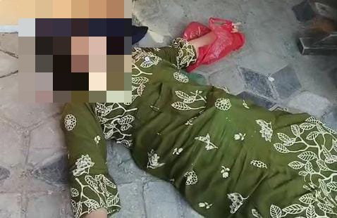 Ibu-ibu yang menjadi korban pencurian di Jalan RA Basyid, Labuhan Dalam tepatnya dekat SPBU Untung Suropati, Bandar Lampung. | Foto: Dok Istimewa