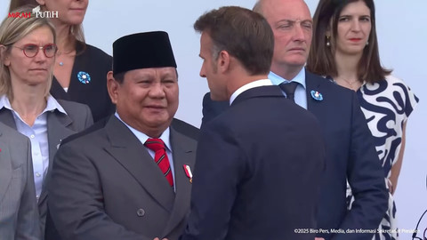 Presiden Prabowo Subianto menghadiri Peringatan Bastille Day di Paris, Pranci, Senin (14/7/2025). Foto: YouTube/ Sekretariat Presiden