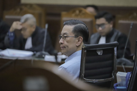 Menteri Perdagangan (Mendag) RI 2015-2016, Thomas Trikasih Lembong atau Tom Lembong, menjalani sidang duplik terkait kasus dugaan korupsi importasi gula, di Pengadilan Tipikor Jakarta, Senin (14/7/2025). Foto: Jamal Ramadhan/kumparan
