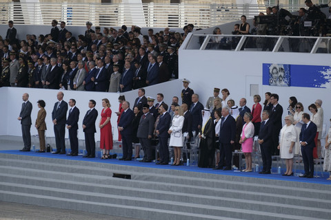 Presiden Prabowo Subianto memenuhi undangan Presiden Prancis Emmanuel Macron dalam perayaan Bastille Day di Paris, Prancis, pada Senin (14/7/2025). Foto: Luthfi Humam/kumparan