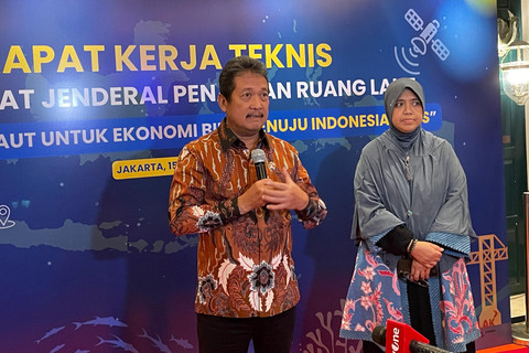 Menteri Kelautan dan Perikanan Wahyu Sakti Trenggono dalam Rapat Kerja Teknis KKP terkait Tata Ruang Laut, Jakarta Pusat, Selasa (15/7/2025). Foto: Najma Ramadhanya/kumparan