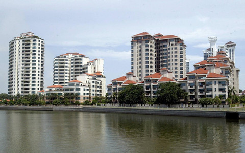 Apartemen Penduduk di Singapura ROSLAN RAHMAN / AFP