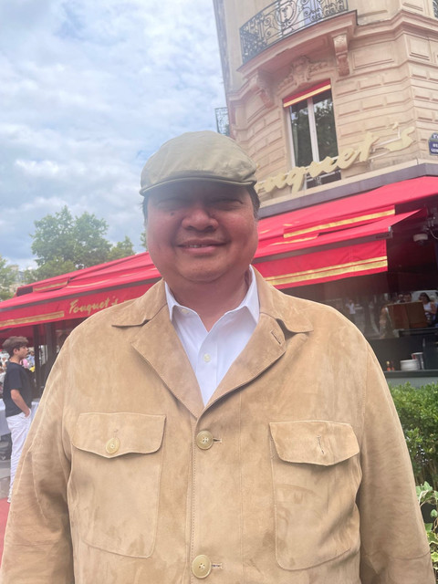 Menko Airlangga di Paris, Prancis, Selasa (15/7). Dok: Arifin Asydhad