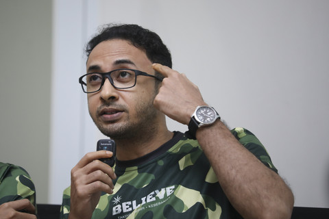 Pemeran film Believe Haydar Salishz saat media visit ke kumparan, Rabu (16/7/2025). Foto: Dicky Adam Sidiq/kumparan