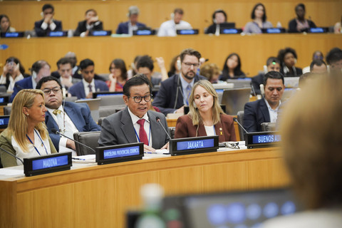 Gubernur DKI Jakarta, Pramono Anung menghadiri high-level political forum di markas besar PBB, New York, Rabu (16/7/2025). Foto: Dok. Pemprov DKI Jakarta