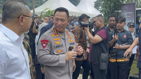 Kapolri Jenderal Listyo Sigit Prabowo tiba saat meresmikan Lapangan Tembak Hoegeng Iman Santoso di Mako Brimob, Depok, Jawa Barat, Kamis (17/7/2025). Foto: Rayyan Farhansyah/kumparan