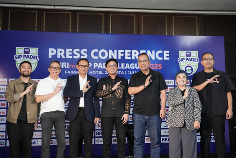 Press conference BRImo SIP Padel League 2025 di Fairmont Hotel Jakarta, Kamis (17/7). Foto: Dok. BRI