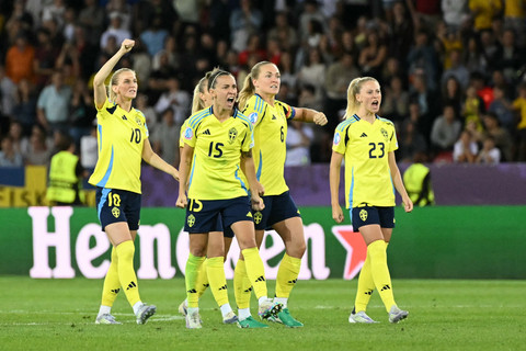 Timnas Wanita Swedia 2 (2)-(3) dari Inggris di babak perempat final Euro Wanita 2025, Stadion Letzigrund, Zurich, Swiss, Jumat (19/7). Foto: AFP/SEBASTIEN BOZON