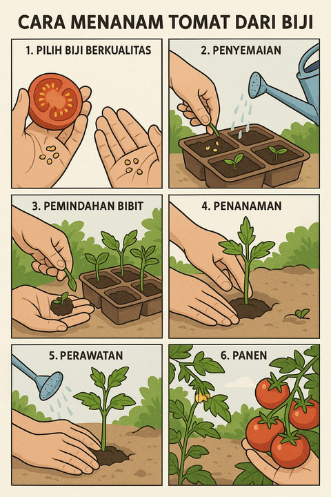 Cara menanam tomat dari biji