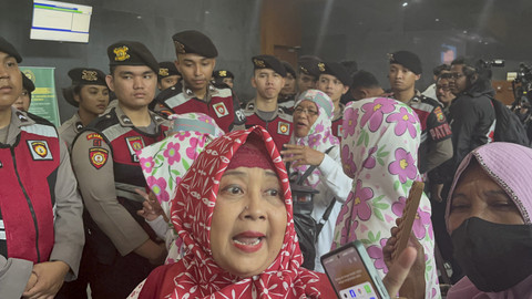 Emak-emak Tom Lembong di Pengadilan Tipikor Jakarta, Jumat (18/7/2025). Foto: Nasywa Athifah/kumparan