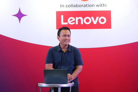 Catur Nugroho, Pre-Sales Development Lenovo Indonesia, di acara kumparan Hangout bersama Lenovo di kantor kumparan, Jakarta, Sabtu (19/7). Foto: Iqbal Firdaus/kumparan