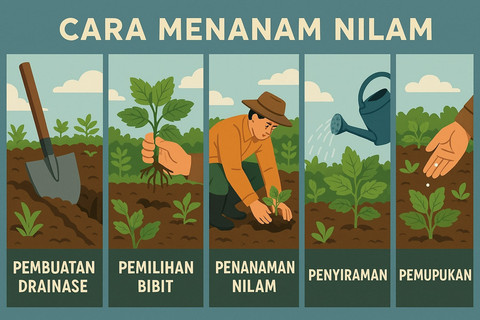 Ilustrasi Cara Menanam Nilam di Musim Hujan