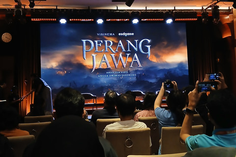 Rumah produksi Visinema Pictures mengumumkan film terbaru yang berjudul Perang Jawa, Senin (21/7/2025). Foto: Vincentius Mario/kumparan