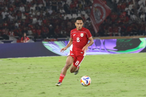Pemain Timnas U-23 Indonesia Rayhan Hannan saat melawan Timnas U-23 Malaysia pada pertandingan Grup A Piala AFF U-23 2025 di Stadion Utama Gelora Bung Karno (SUGBK), Senayan, Jakarta, Senin (21/7/2025). Foto: Syawal Darisman/kumparan