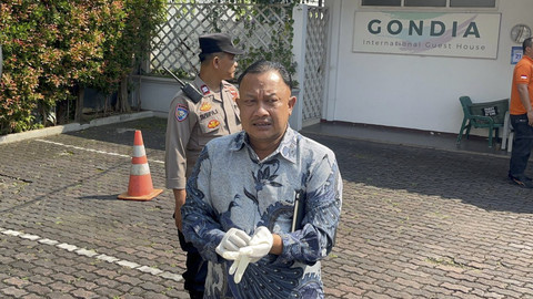 Kompolnas cek TKP Diplomat Arya Daru di Menteng, Jakarta Pusat, Selasa (22/7/2025). Foto: Rayyan Farhansyah/kumparan