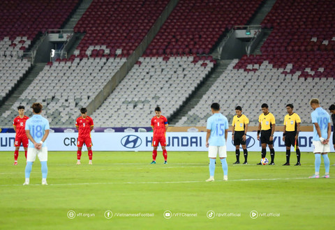 Vietnam vs Kamboja dalam laga terakhir Grup C ASEAN U-23 Mandiri Cup 2025 di Stadion Utama, GBK, Jakarta, pada Selasa (22/7). Foto: VFF